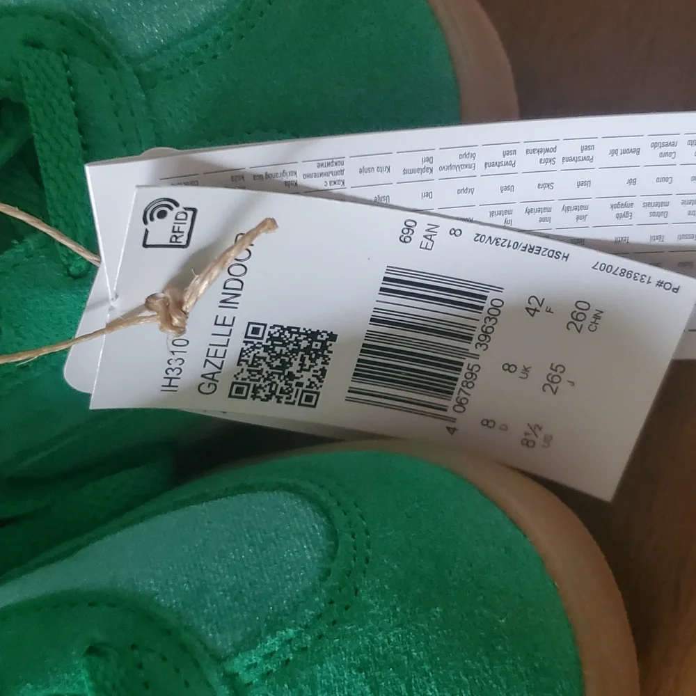 Adidas Gazelle Green and Yellow Sneakers NWT MEN'S 8.5 - Picture 5 of 8